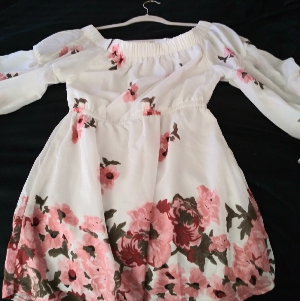 White floral dress